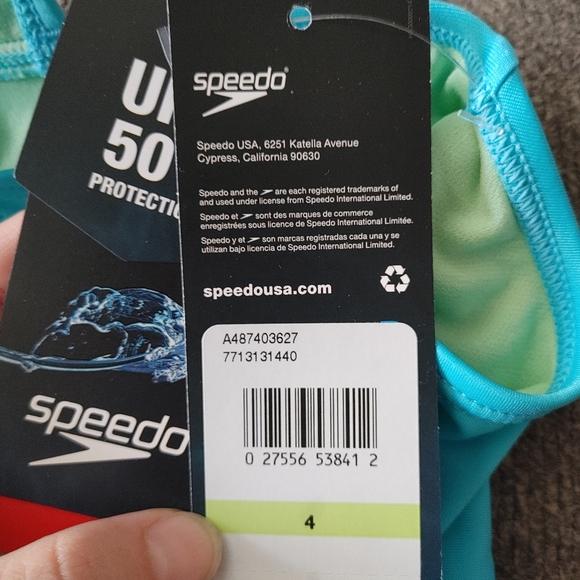 Speedo Swimsuit Girls size 4 - Picture 4 of 5